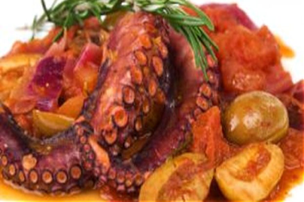 Seafood Stew Recipe - Smoky Octopus with Red Wine & Olives