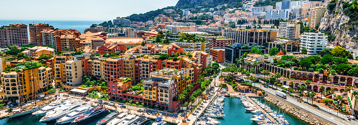 Monaco Monte Carlo sea view with yachts. Boat Sales International